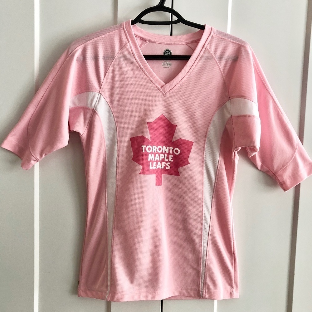 NHL, Toronto Maple Leafs, Womens, Pink, Official, Jersey, Size S, Good Condition